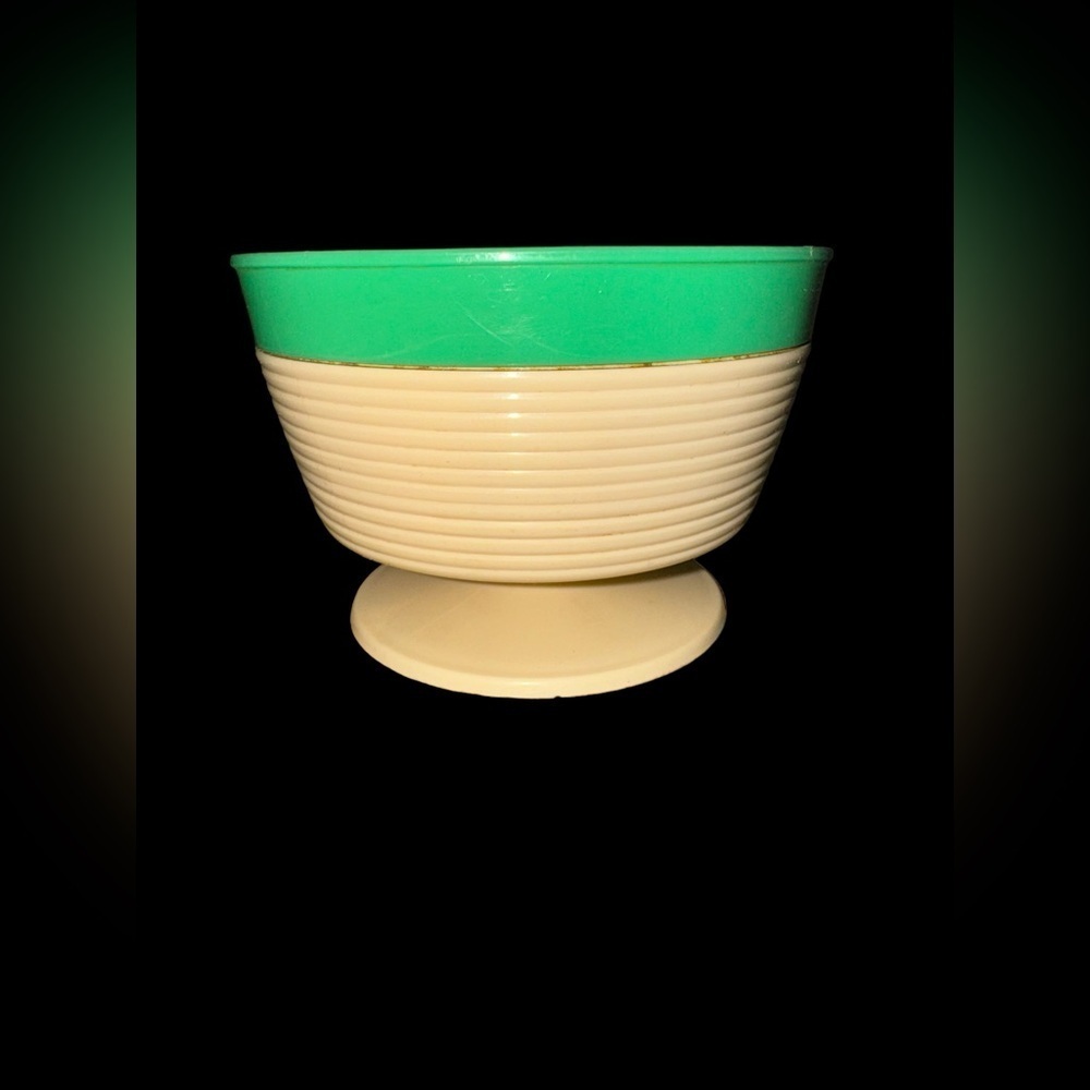 3 Vintage Raffiaware Thermo-Temp Footed Ice Cream Dessert Cups - Picture 2 of 7